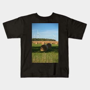 Windpower and fields Kids T-Shirt